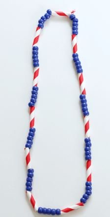 Patriotic Necklace as Patriotic Crafts.