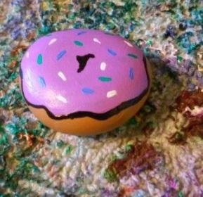 Donut painted rocks.