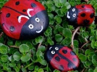 Ladybug Painted Rocks.